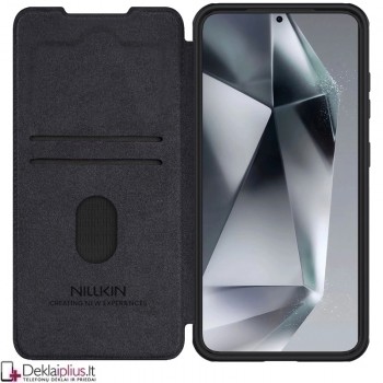 Nillkin Qin Pro odinis atverčiamas dėklas - juodas (Samsung Galaxy S25 Plus) Nillkin Qin Pro odinis atverčiamas dėklas - juodas (Samsung Galaxy S25 Plus)